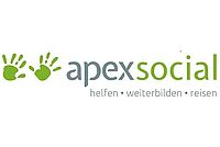 Das Logo der Firma apex social ist zu sehen.